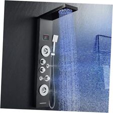  Panel prysznicowy LED System wieży z głowicą prysznicową z opadami deszczu i mgłą, czarne wykończenie na sprzedaż  Wysyłka do Poland