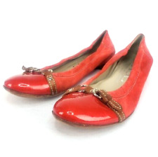 AGL Attilio Giusti Leombruni Coral Pink leather cap toe ballet flats size 39 for sale  Shipping to South Africa