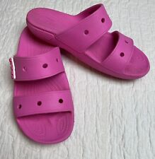 Crocs Original Clássico Sandálias Slides Hot Pink Juice Feminino Tamanho 9 Masculino 7 comprar usado  Enviando para Brazil