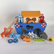 KMTJT Brinquedo de Madeira Arca de Noé Brinquedo Animal Brinquedo Infantil, Presente de Batismo comprar usado  Enviando para Brazil