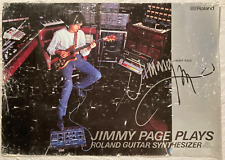 Póster promocional sintetizador de guitarra Jimmy Page Roland 1984 Led Zeppelin Heavy Wear segunda mano  Embacar hacia Argentina
