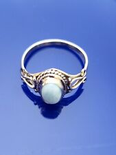 Sterling Silver 925 Larimar Wire and Rope Work Ring Size 7 for sale  Shipping to South Africa