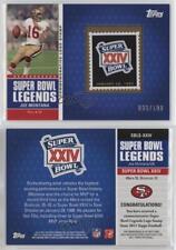 Selos com logotipo comemorativo 2011 Topps Super Bowl Legends /100 Joe Montana HOF comprar usado  Enviando para Brazil