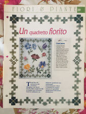 Schema punto croce Ricamo Fiori e piante  Un quadretto fiorito quadro, usato usato  Tivoli