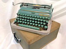 VINTAGE UNDERWOOD QUIET TAB TEAL & GRAY MANUAL TYPEWRITER WITH CASE WORKS for sale  Shipping to South Africa