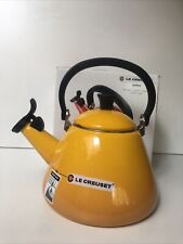 Le Creuset Whistling Stove Top Kettle Yellow Cast Iron Enamel 1.6L Unused for sale  Shipping to South Africa