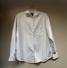 Camisa para mujer Faconnable grande con botones con ventana blanca panel a cuadros manga larga, usado segunda mano  Embacar hacia Argentina