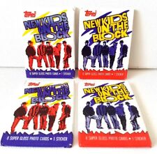 Lot 4 packs NEW KIDS ON THE BLOCK Wax Pack 8 cards 1 sticker NKOTB Vintage NOS na sprzedaż  Wysyłka do Poland