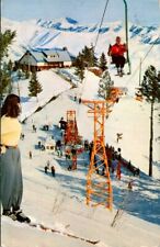 Tarjeta postal The Ridge Snow Ski Lifts and the Roundhouse, Baldy Mountain, Sun Valley segunda mano  Embacar hacia Argentina