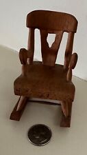 Cadeira de balanço antiga primitiva de madeira esculpida à mão em miniatura 1858? #2 comprar usado  Enviando para Brazil