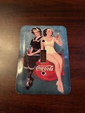 Traje de baño vintage Coca-Cola 50 aniversario 1886-1936 niñas interruptor de luz placa segunda mano  Embacar hacia Argentina