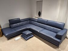 Blue leather dfs for sale  BRACKLEY