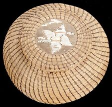 Vintage Native American Indian Sweetgrass Birchbark Quillwork Covered Basket Old for sale  Shipping to South Africa