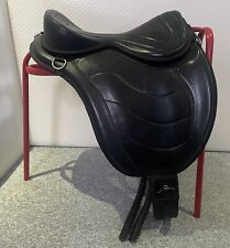 Short Backed, FreeForm Black Leather Treeless Saddle, with 16.5 Inch Seat for sale  Shipping to South Africa