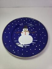 Snowman plate blue for sale  New Castle
