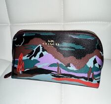 Bolsa cosmética Coach multicolorida estampa paisagem montanhas pequena F13527 comprar usado  Enviando para Brazil