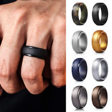 Anel de silicone preto de borracha aliança de casamento anéis flexíveis para homens mulheres treino + comprar usado  Enviando para Brazil
