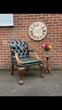 Leather chesterfield armchair for sale  BATLEY