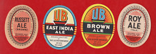 ULSTER BREWERY BELFAST: GRUPO DE RÓTULOS DE CERVEJA (4) VEJA SCAN Pack C28 comprar usado  Enviando para Brazil