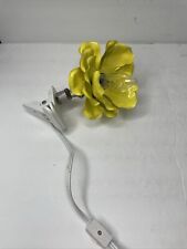 Luminária de pétala de flor amarela de metal rara lâmpada portátil clipe na mesa braçadeira luz comprar usado  Enviando para Brazil