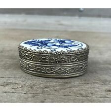 Blue porcelain tin for sale  Sweet Grass