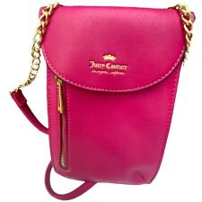 Bolsa tiracolo feminina Juicy Couture cartão de celular couro sintético rosa em relevo comprar usado  Enviando para Brazil