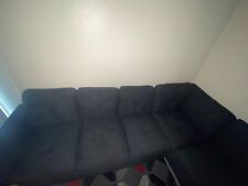couch w ottoman grey fabric for sale  Merrillville