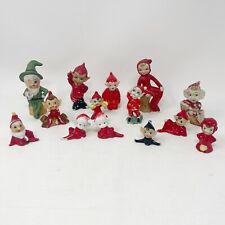 Lot Of 14 Vintage Porcelain Ceramic Japan Elf Fairy Pixie Figure Figurines Mini for sale  Shipping to South Africa