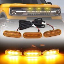 Luzes de grade de LED dianteiras 3 peças para Ford Bronco Sport 2021 2022 2023 iluminação âmbar  comprar usado  Enviando para Brazil