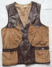 Used, Vintage CBC Sport 54 Cord / Leather Look Italian Shooting Vest / Gilet - Large for sale  Shipping to South Africa