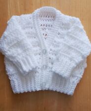 Handmade Hand Crocheted Unisex Baby Bobble Cardigan various colours 100% Acrylic, used for sale  Shipping to South Africa