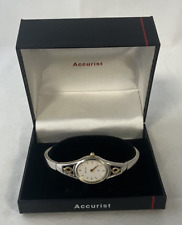 Used, Accurist Womens Watch Boxed Stainless Steal Silver Tone With Gold Plate Details for sale  Shipping to South Africa