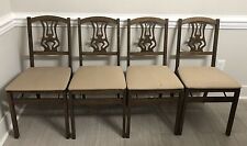 4 wood folding chairs for sale  Wingate