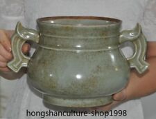 Queimador de incenso 10"" porcelana Old Song dinastia Longquan forno cabo porcelana incensário, usado comprar usado  Enviando para Brazil