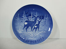 Brugt, Bing Grondahl Jule After Vintage 1965 Christmas Plate Bringing Home Tree Deer til salg  Sendes til Denmark