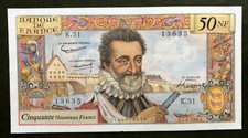 henri iv billet 50 nf d'occasion henri iv billet 50 nf d'occasion Saint-Raphaël