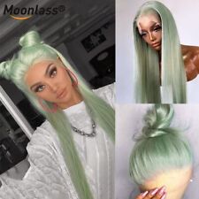 Perucas de cabelo humano frente de renda reta osso verde claro HD transparente feminino Remy comprar usado  Enviando para Brazil