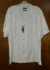 Camisa masculina Pierre Cardin 100% lavável seda estampada cor creme botão SS - G comprar usado  Enviando para Brazil