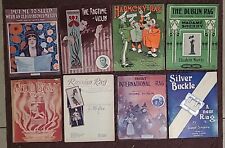 Used, Lot Of 8 Rag Time Sheet Music 1910 - 1918 Large Format for sale  Shipping to South Africa