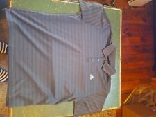 Adidas Mens Dark Gray Striped Golf Polo Short Sleeve Shirt Size Large for sale  Shipping to South Africa