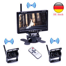 2x Bezprzewodowa bezprzewodowa kamera cofania samochodu + 7" monitor samochodowy Bezprzewodowy zestaw widoku z tyłu, używany na sprzedaż  Wysyłka do Poland