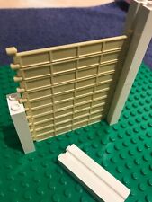 LEGO 10 x Sliding Garage Roller Door Section Tan / L Brown + 4 x Grooved Bricks for sale  Shipping to South Africa