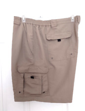 BASS PRO SHOPS Cargo Shorts Men 44 Waist Tan Fishing Hiking Boating 10 Pockets., used for sale  Shipping to South Africa