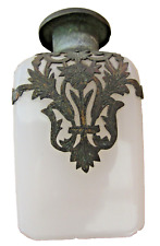 GARRAFA DE PERFUME Art Nouveau, vidro opaco, sobreposição de filigrana de latão, 10x5cm 1800’s comprar usado  Enviando para Brazil