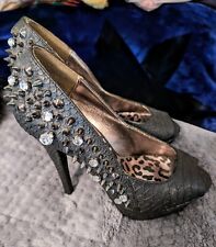 Sapatos femininos salto agulha dançarina stipper gema cravada preta Dollhouse tamanho 7  comprar usado  Enviando para Brazil