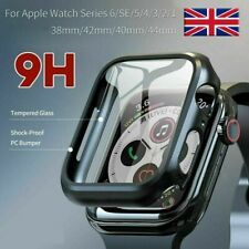 For Apple Watch Series 3/4/5/6/7/SE Case Tempered Glass Screen Protector Cover for sale  ERITH