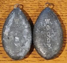 Used, (2) RARE! Vintage WOODY 8 oz. Lead Fishing Weight Sinker #8 (Two Sinkers) for sale  Shipping to South Africa