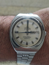 Cyma Synchron Conquistador Vintage Mechanical Automatic Men's Watch Working for sale  Shipping to South Africa