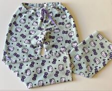 Usado, Pijama Pantalones Sanrio Hello Kitty Damas Pequeños Azules Elastizados Cordón Cintura. segunda mano  Embacar hacia Argentina