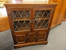 Oak bookcase glazed for sale  GOSPORT